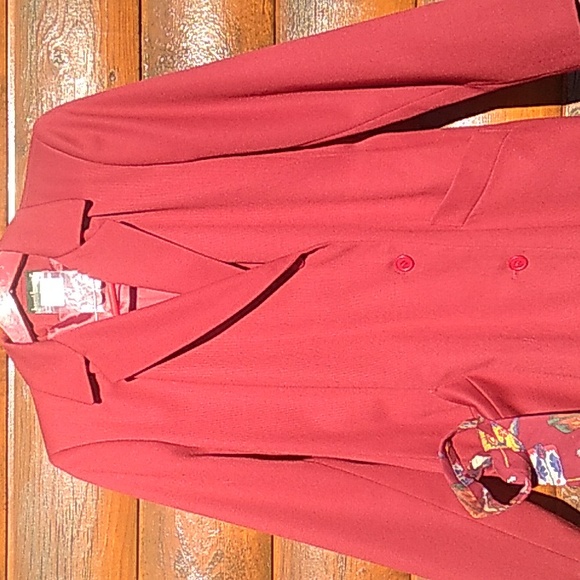 βοΈ Harve Bernard Wool Gabardine STUNNING BRICK π§± RED COAT DRESS Sz 12/14 IMO - Picture 7 of 13